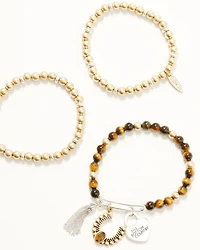 Lainey Wilson Women's Little Bitta Luck Charm Bracelet Set - 3 Piece