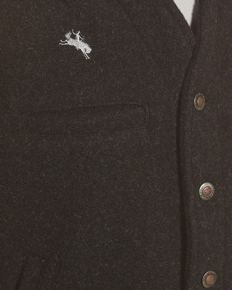 Wyoming Traders Men's Wool Button Closure Vest