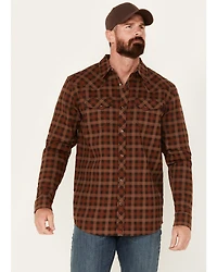 Cody James Men's FR Plaid Print Long Sleeve Snap Western Work Shirt