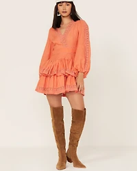 Maia Bergman Women's Mika Lace Tiered Mini Dress