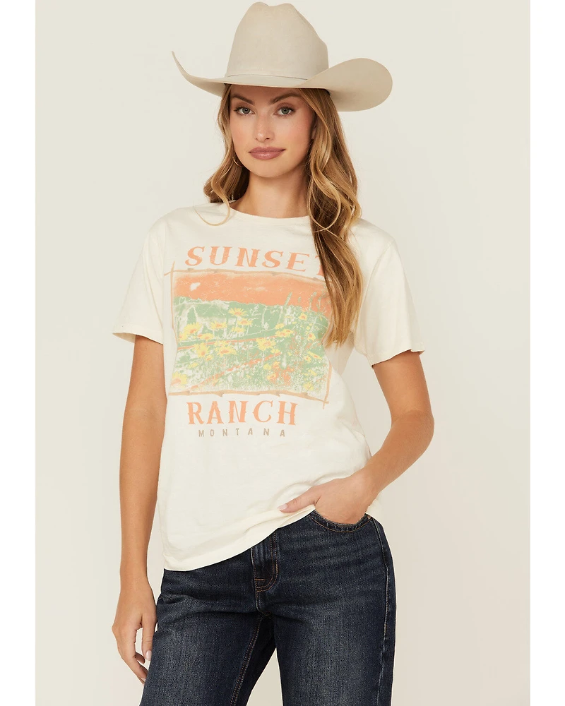 Cut & Paste Women's Sunset Short Sleeve Graphic Tee