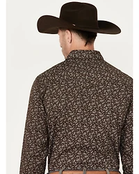 Wrangler Retro Men's Premium Paisley Print Long Sleeve Snap Western Shirt