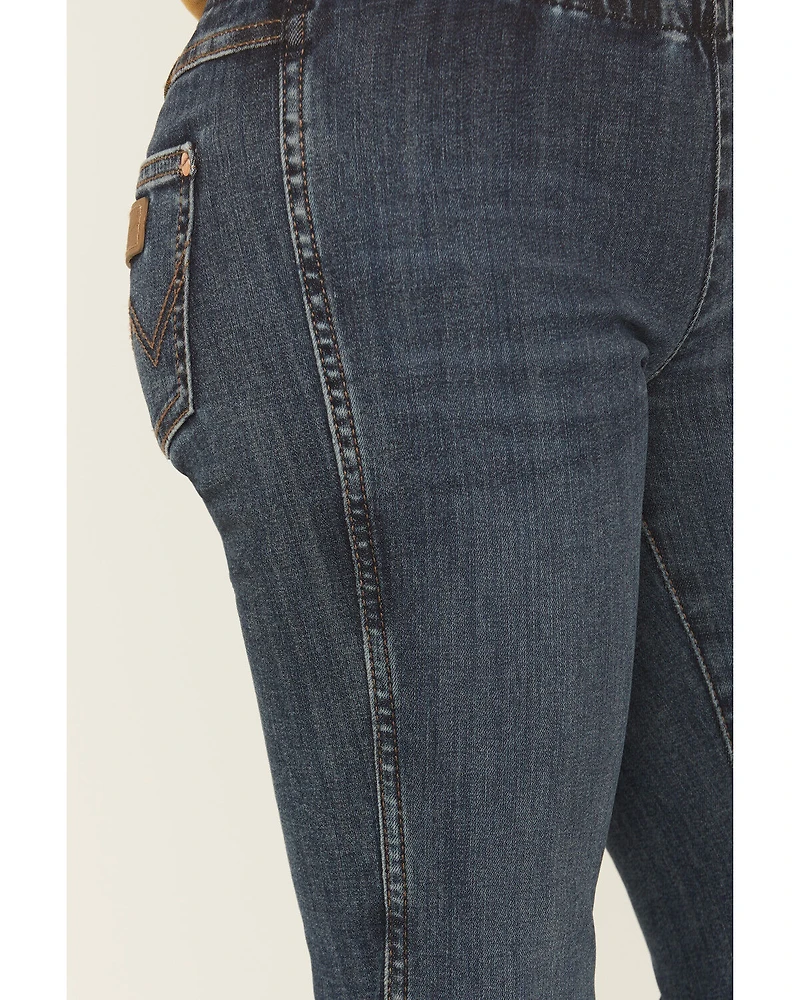 Wrangler X Lainey Wilson Girls' Dark Wash Bell Bottom Flare Stretch Denim Jeans