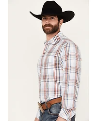 Resistol Men's Sulphur Plaid Print Long Sleeve Button Down Western Shirt