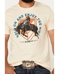 RANK 45® Men's Hold On And Enjoy The Ride Short Sleeve Graphic T-Shirt