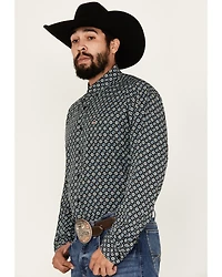 Cinch Men's ARENAFLEX® Medallion Geo Print Long Sleeve Button-Down Performance Stretch Western Shirt