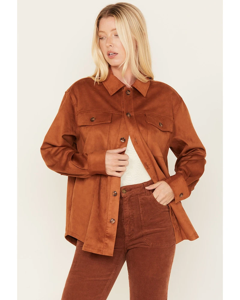 Cleo + Wolf Women's Faux Suede Shacket