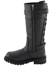 Milwaukee Leather Women's Calf Laced Riding Boots - Round Toe