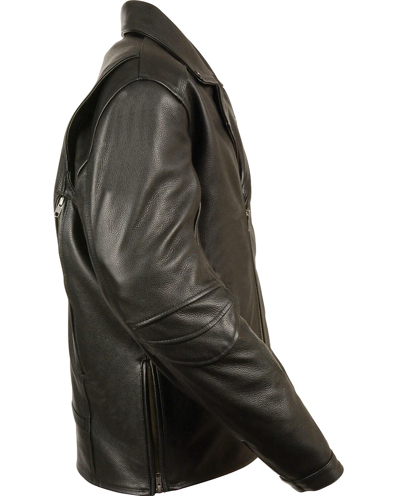 Milwaukee Leather Men's Triple Stitch Extra Long Biker Jacket - 4X