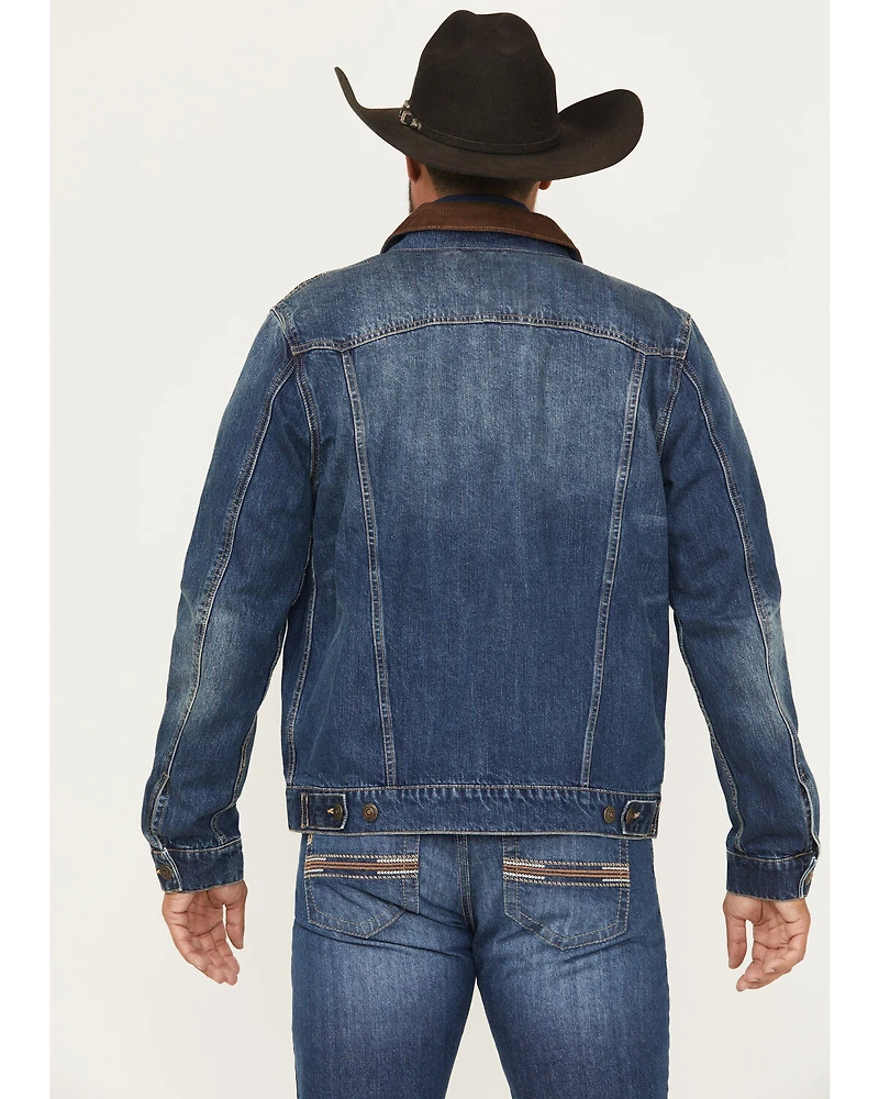 Blue Ranchwear Men's Canyon Corduroy Collar Denim Jacket