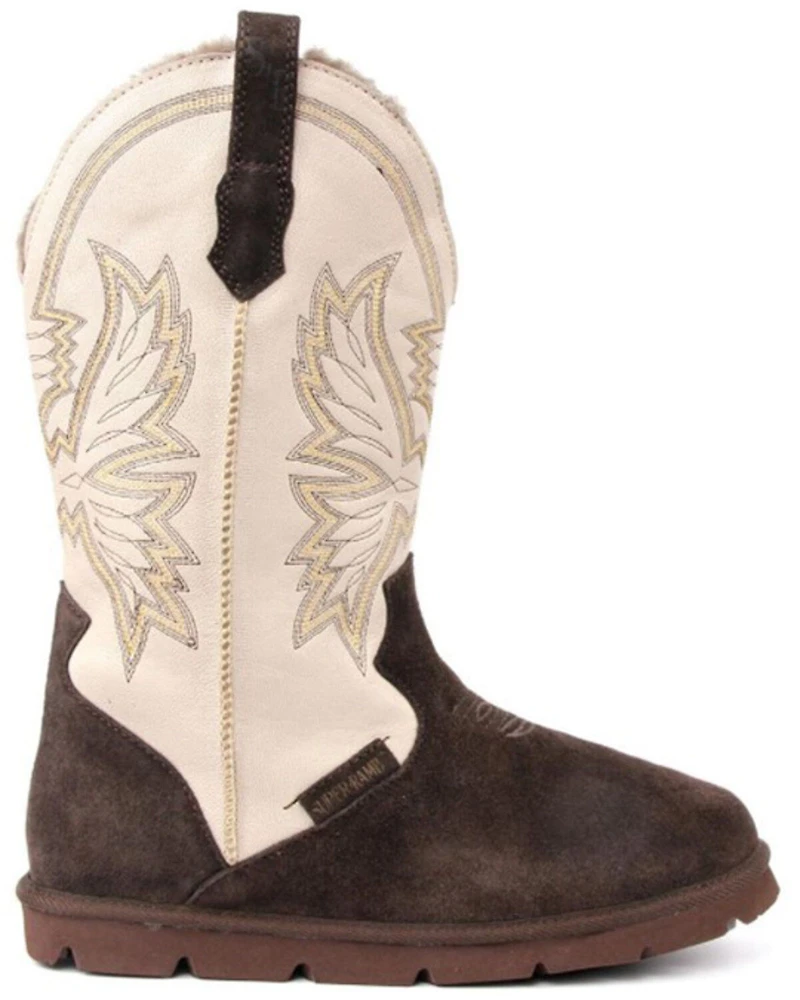 Superlamb Men's All Suede Western Boots - Round Toe