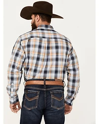 Cinch Men's Plaid Print Long Sleeve Button-Down Western Shirt