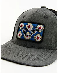 RopeSmart Men's Southwestern Rec Patch Mesh-Back Gray Ball Cap