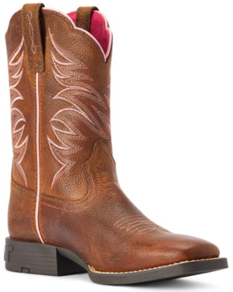 Ariat Girls' Firecatcher Rowdy Western Boots - Broad Square Toe