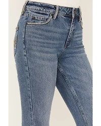Idyllwind Women's Foxwood High Risin' Rhinestone Flare Jeans
