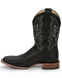 Justin Men's Haggard Exotic Caiman Western Boots - Broad Square Toe