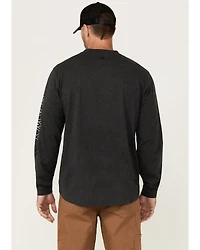 Hawx Men's Logo Long Sleeve Graphic Work T-Shirt
