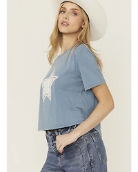 Rock & Roll Denim Women's Studded Star Short Sleeve Graphic Tee