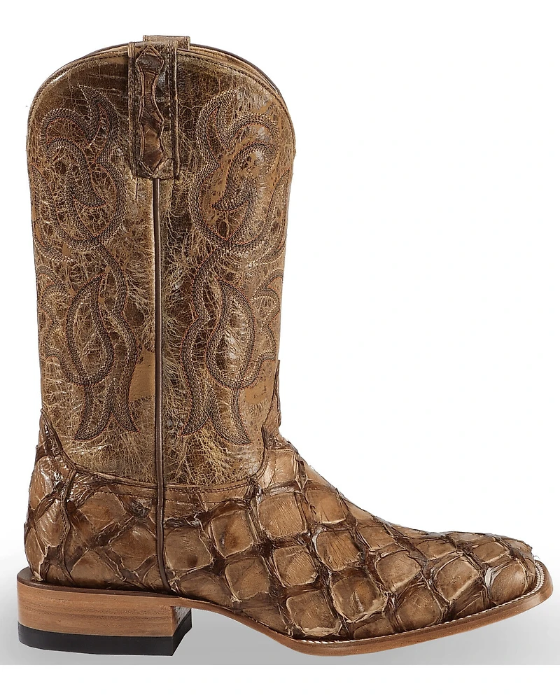 Cody James Men's Pirarucu Exotic Boots - Broad Square Toe