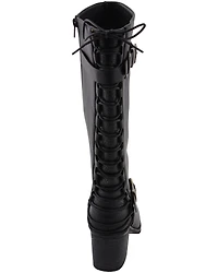 Milwaukee Leather Women's Back End Laced Riding Boots - Round Toe