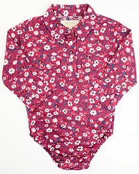 Shyanne Toddler Girls' Long Sleeve Floral Print Onesie