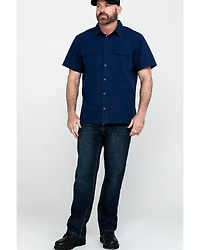 Hawx Men's Solid Yarn Dye Two Pocket Short Sleeve Work Shirt