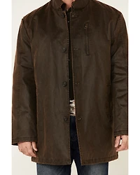 Cripple Creek Men's Enzyme Washed Storm-Flap Long Coat