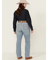 Ariat Women's Light Wash Mid Rise Kehlani Stretch Bootcut Jeans - Plus