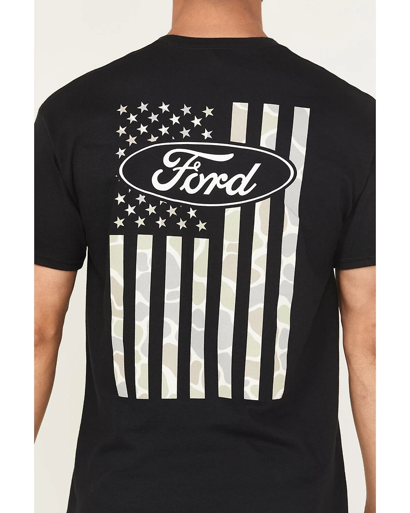 Buckwear Men's Ford Camo Flag Short Sleeve Graphic T-Shirt - Big