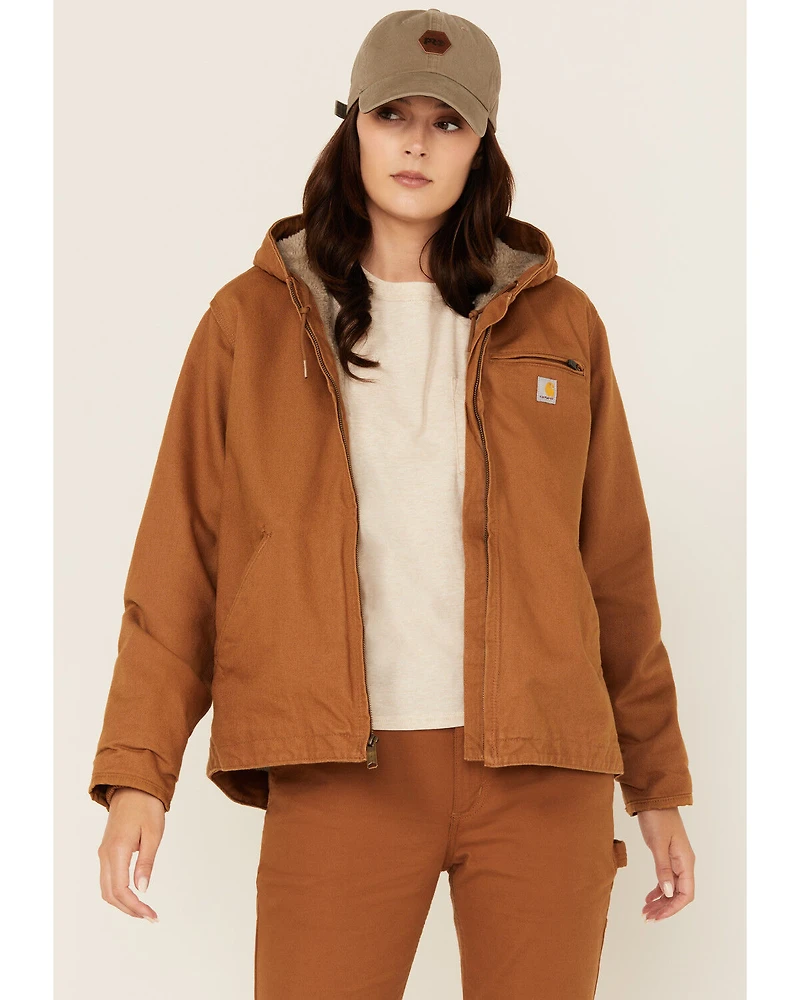 Carhartt Women's Washed Duck Sherpa Lined Loose Fit Jacket
