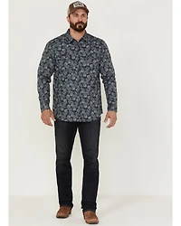 Moonshine Spirit Men's Amusement Large Paisley Print Long Sleeve Western Shirt