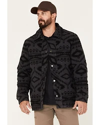 Powder River Outfitters Men's Border Commander Southwestern Print Full-Snap Wool Jacket
