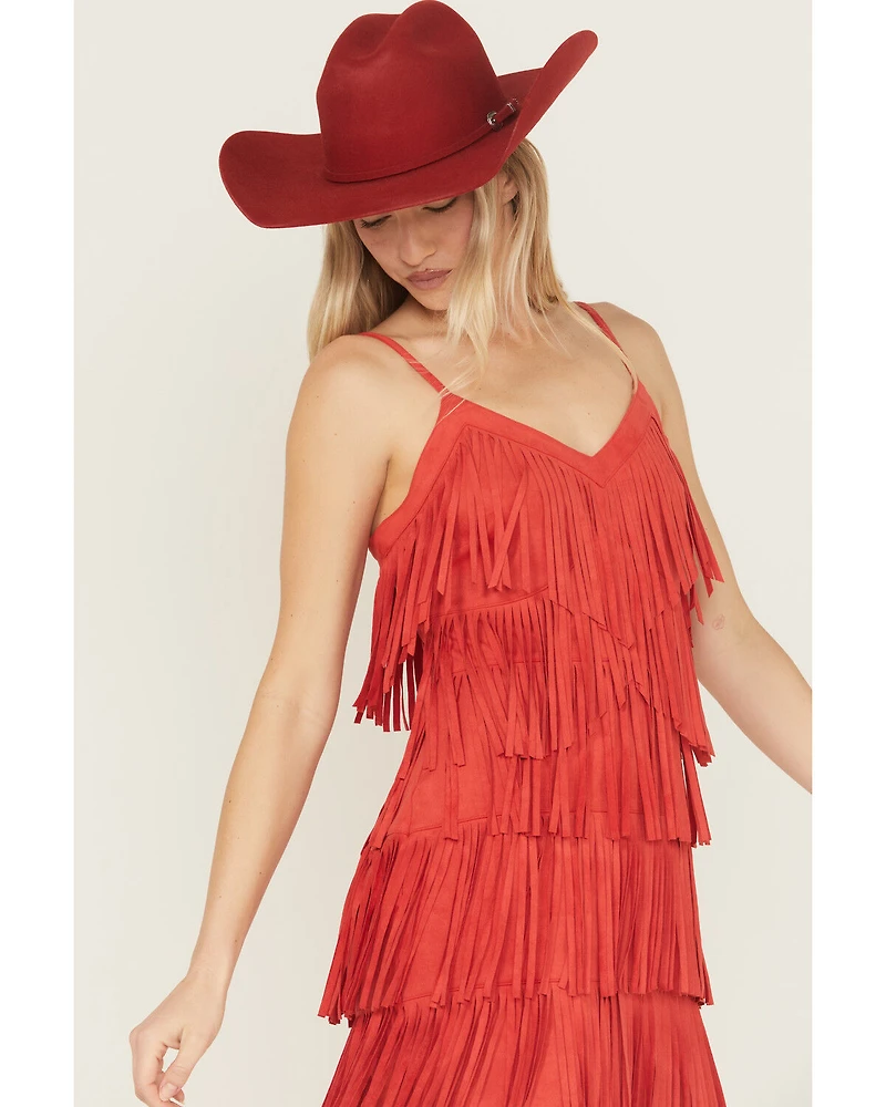Idyllwind Women's Brixworth Fringe Faux Suede Mini Dress