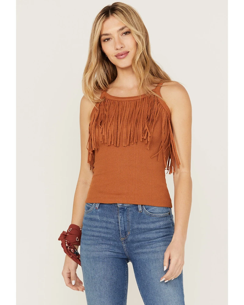 Idyllwind Women's Levy Lane Fringe Rib Knit Tank