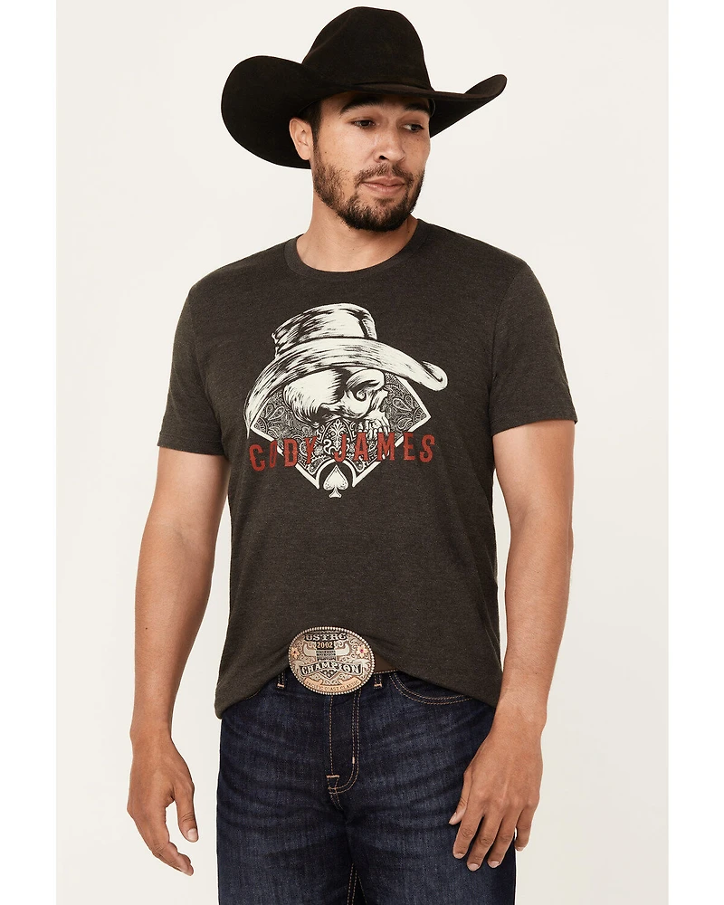 Cody James Men's Ace Skeleton Short Sleeve Graphic T-Shirt