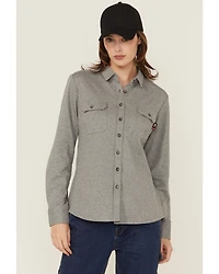 Forge Workwear Women's FR Knit Long Sleeve Button-Down Work Shirt