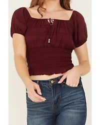 Shyanne Women's Puff Sleeve Smocked Bodice Top