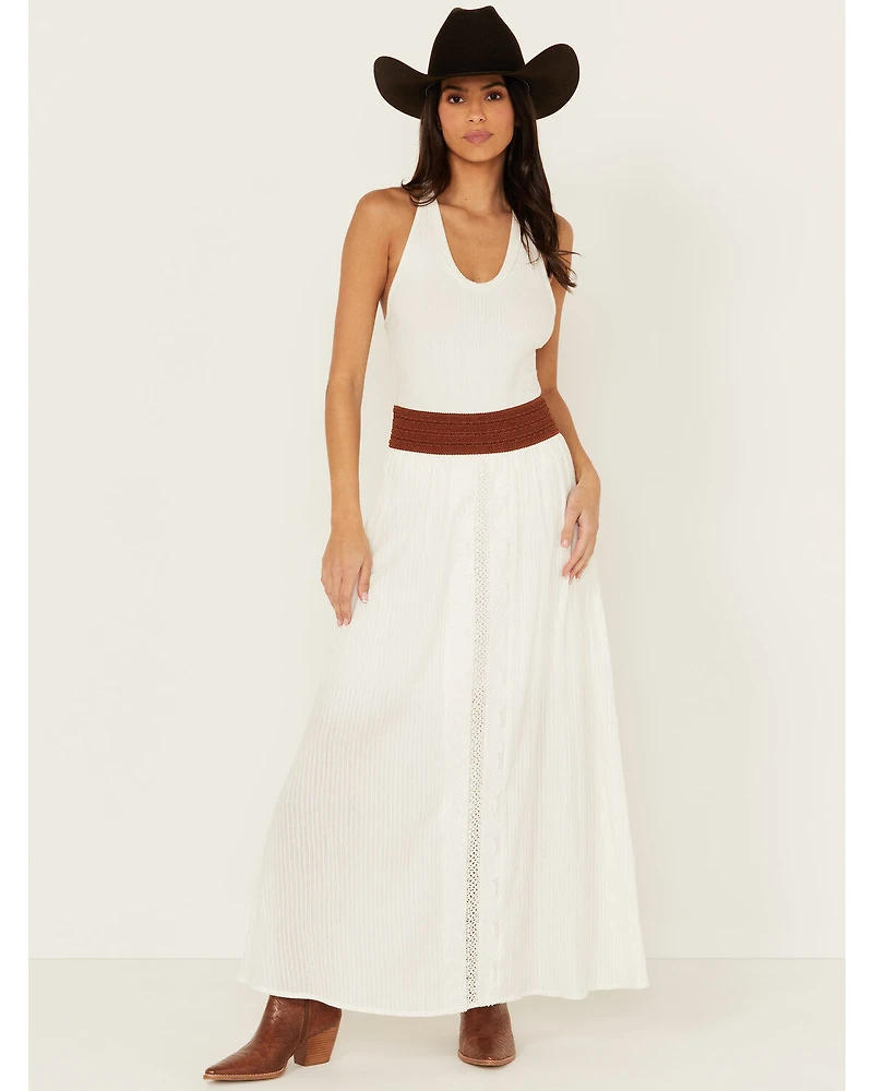 Shyanne Women's Lace Inset Maxi Skirt