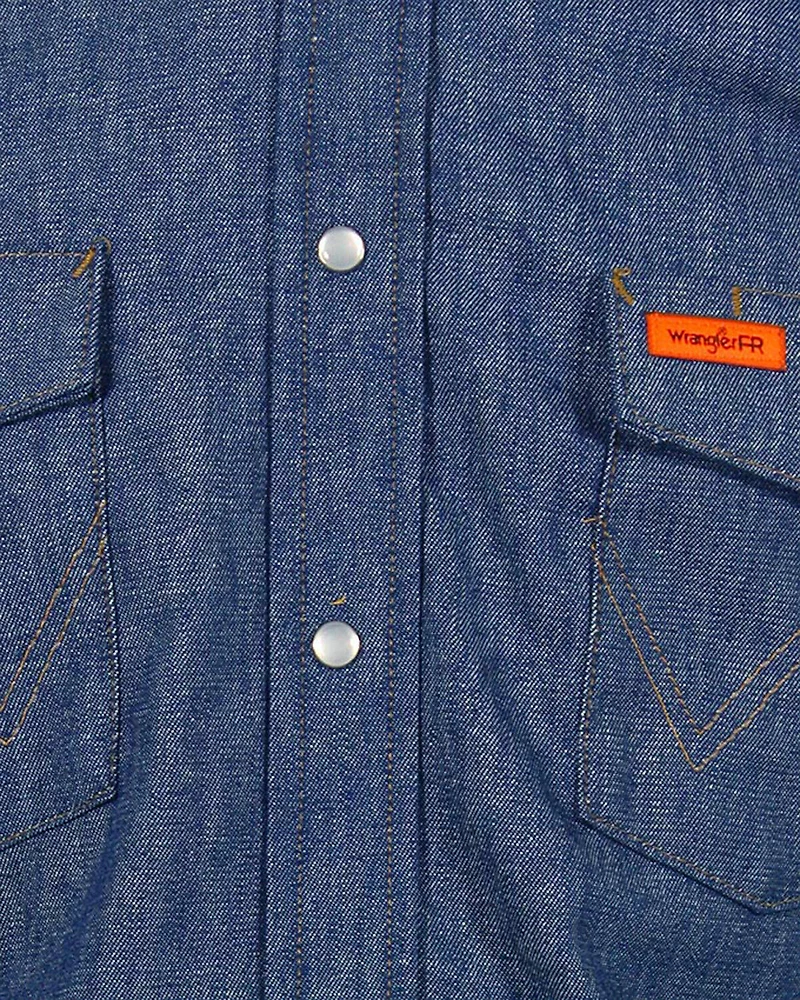 Wrangler Men's FR Long Sleeve Snap Western Work Shirt - Big
