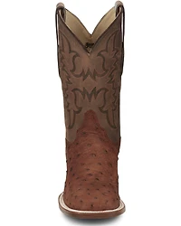 Justin Men's Full-Quill Ostrich Exotic Boot - Square Toe