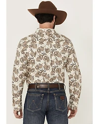 Cody James Men's Kendall Paisley Print Long Sleeve Button-Down Stretch Western Shirt