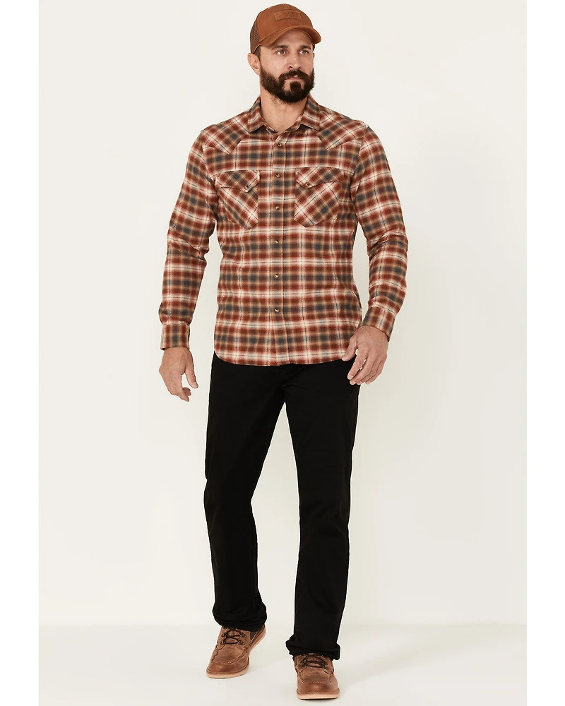 Pendleton Men's Wyatt Small Plaid Long Sleeve Snap Western Shirt