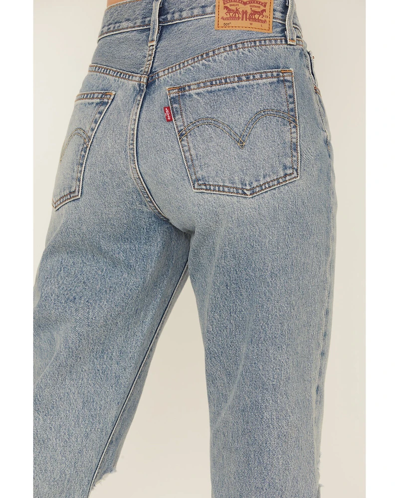 Levi's Women's 501 Plan To Stay High Rise Medium Wash Straight Denim Jeans