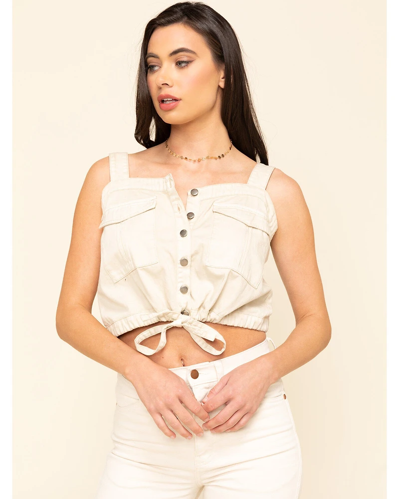 Free People Women's Palm Desert Denim Top