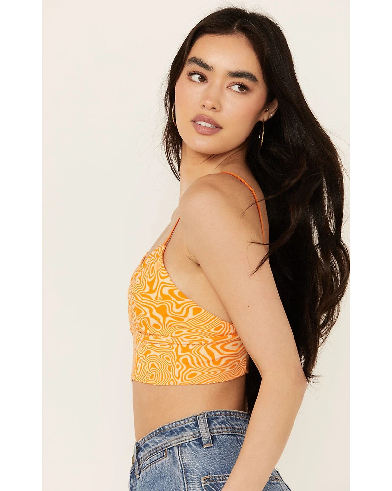 Discreture Women's Longline Printed Bralette