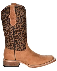 Circle G Girls' Leopard Print Western Boots - Square Toe