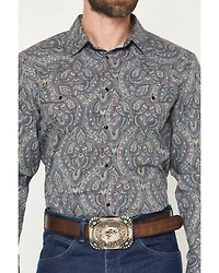 Gibson Trading Co Men's Paisley Power Print Long Sleeve Snap Western Shirt
