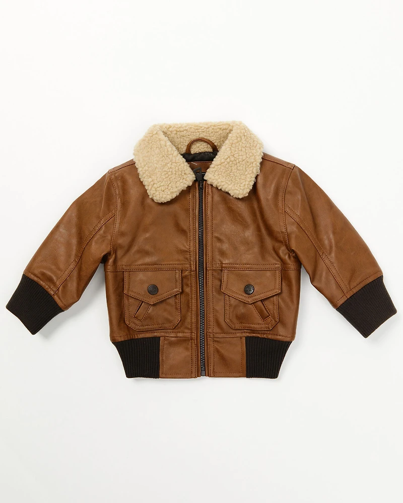 Urban Republic Infant Boys' Faux Leather Bomber Jacket