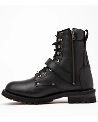 Milwaukee Leather Men's Buckled Lace-Up Boots - Round Toe