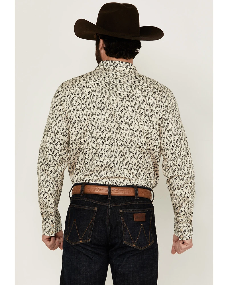 Cody James Men's Gravity Paisley Print Long Sleeve Snap Western Shirt